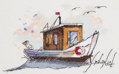 Borduurpakket boot - Fishing boat