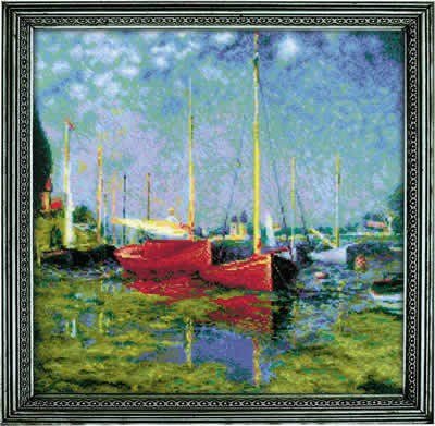 Borduurpakket boot - Argenteuil after C. Monets painting