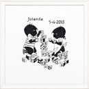 Borduurpakket Jip en Janneke geboortetegel - blokken