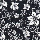 Tissu de Marie lelie wit op nacht blauwe achtergrond (per 50 cm)