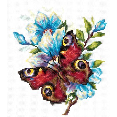 Borduurpakket dieren - Peacock butterfly