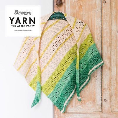 Scheepjes Yarn after party no. 23 forest valley shawl