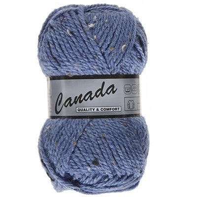 Lammy Yarns Canada tweed 455 jeans blauw