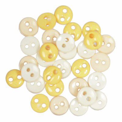 knoop 6 mm geel mix op=op 