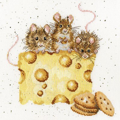 Borduurpakket dieren - Hannah Dale Crackers about cheese