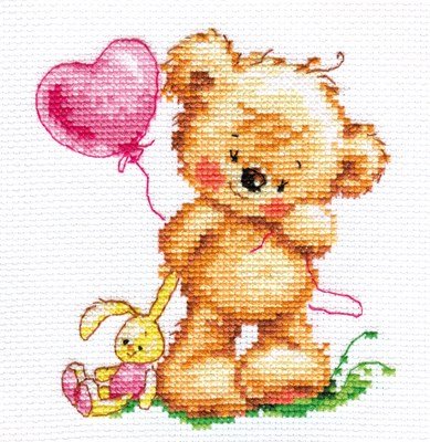 Borduurpakket Lovely teddy bear al-0-70