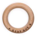 Bijtring hout 70 mm - Baby Boy