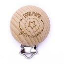 Clip voor speen hout - Door mama gemaakt (1 stuk)