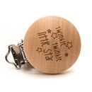 Clip voor speen hout - Twinkle Twinkle little star (1 stuk)
