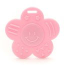 Bijtring zonnetje met gezicht met noppen licht roze 749 (2 stuks)