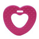Bijtring hart met noppen pink 786 (2 stuks)