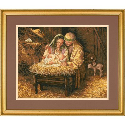 Borduurpakket Light of Love - Jozef, Maria, Jezus in Stal 