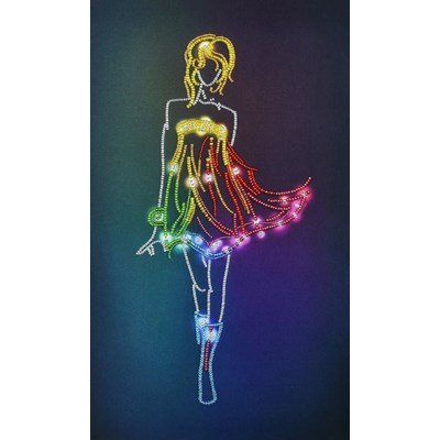 Miniart Crafts - Borduurpakket kraaltjes - Neon fashion