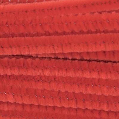 Chenille 12 mm - 30 cm rood 2 stuks 