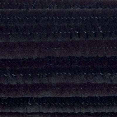 Chenille 15 mm - 30 cm zwart 15 stuks 