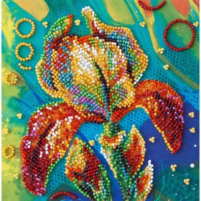 Abris Art - Borduurpakket kraaltjes - multicolored iris