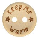 Knoop 20 mm houtlook - keep me warm