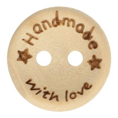 Knoop 20 mm houtlook - handmade with love