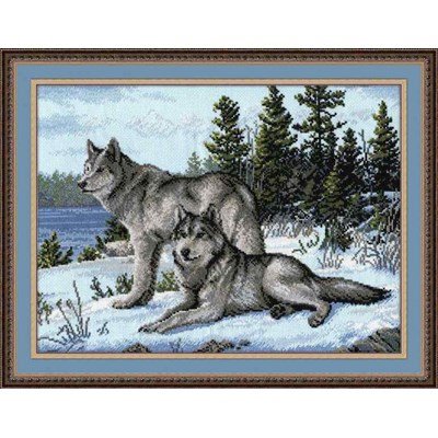 Borduurpakket dieren - wolfs OV-0567 op=op 