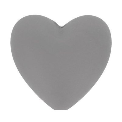 Kraal hart 19 a 20 mm 002 grijs 5 stuks 