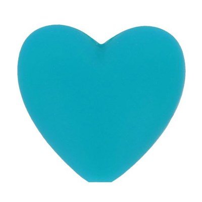 Kraal hart 19 a 20 mm 287 aqua blauw 5 stuks 