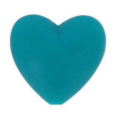 Kraal hart 19 a 20 mm 377 donker aqua blauw 5 stuks 