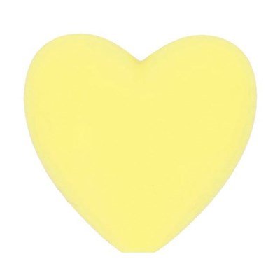 Kraal hart 19 a 20 mm 638 licht geel 5 stuks 