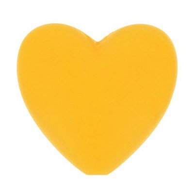 Kraal hart 19 a 20 mm 645 geel 5 stuks 