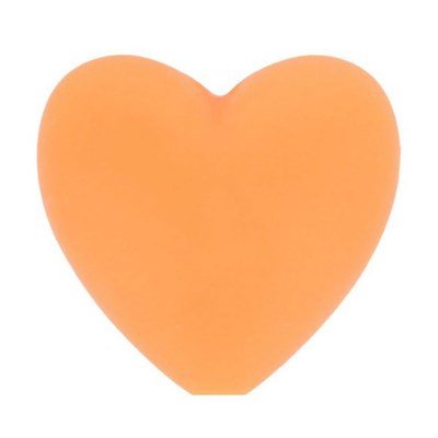 Kraal hart 19 a 20 mm 704 zalm oranje 5 stuks 