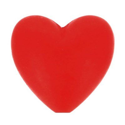 Kraal hart 19 a 20 mm 722 rood 5 stuks 