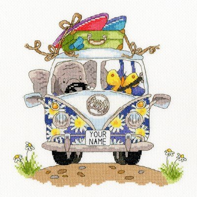 Borduurpakket vakantie - VW bus - Pack your trunk