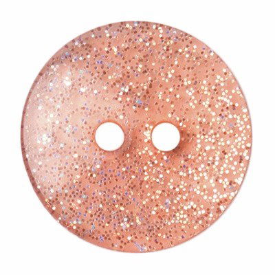 Knoop 18 mm rond glitter poeder roze