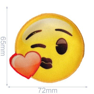 Applicatie Emoji kusmondje 65 mm
