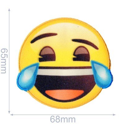 Applicatie Emoji lachen met tranen 65 mm