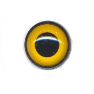 Ogen 24 mm geel met zwarte rand 1 paar 