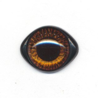 Ogen 18-24 mm ovaal bruin met zwarte pupil 1 paar 