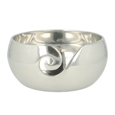 Kluwenhouder - yarn bowl metaal zilver