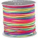 Macramé koord 1 mm neon regenboog 41723 (28 meter) (op=op)
