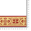 Band 50 mm sinterklaas - goud glitter met rood (1 meter)