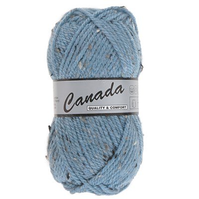 Lammy Yarns Canada tweed 462 denim blauw