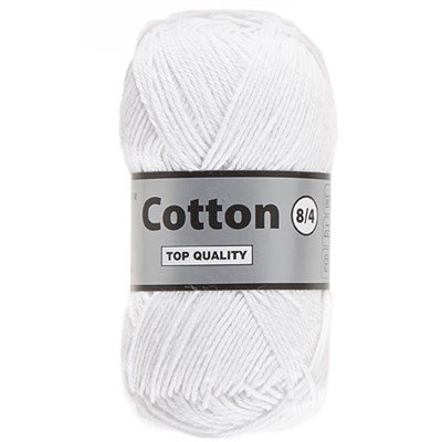 Lammy Yarns Cotton 8/4 - 005 wit