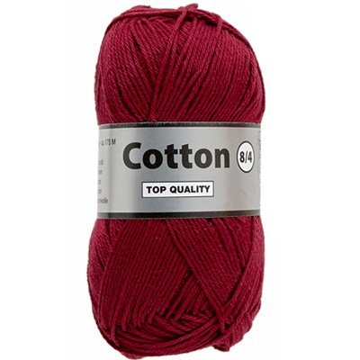 Lammy Yarns Cotton 8/4 - 848 wijn rood