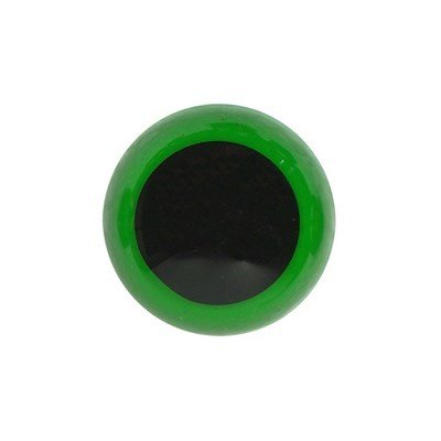 Ogen 24 mm groen zwarte pupil 1 paar 