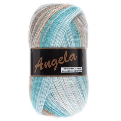 Lammy Yarns Angela multicolor 410 auqua blauw zand op=op uit collectie 