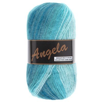 Lammy Yarns Angela multicolor 411 aqua blauw op=op uit collectie 