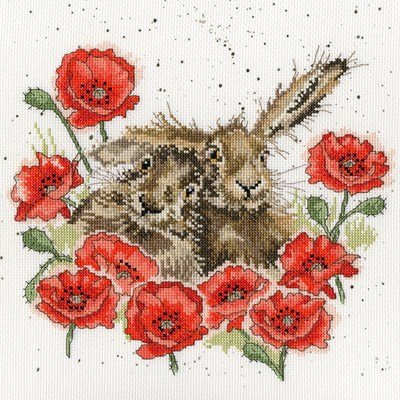 Borduurpakket dieren - Hannah Dale Love is in the hare