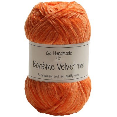 Go handmade Boheme Velvet fine 17618 Warm Orange op=op 