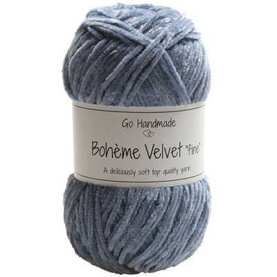 Go handmade Boheme Velvet fine 17606 Jeans Blue op=op 
