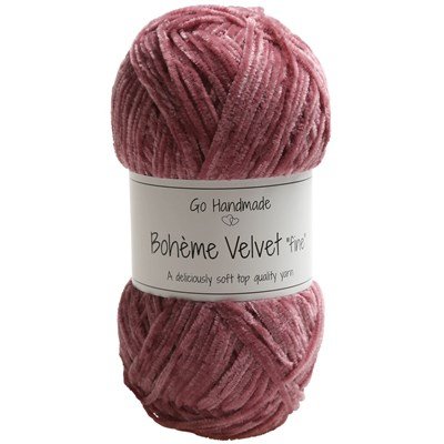 Go handmade Boheme Velvet fine 17603 Raspberry op=op 