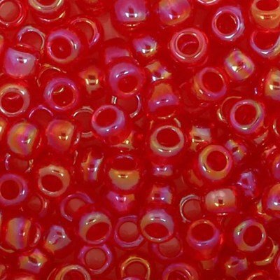 Toho Glaskralen rond 8-0 0165B rood gemeleerd 4 gram 